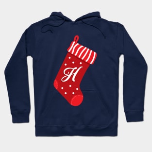 Christmas Stocking with Letter H Hoodie